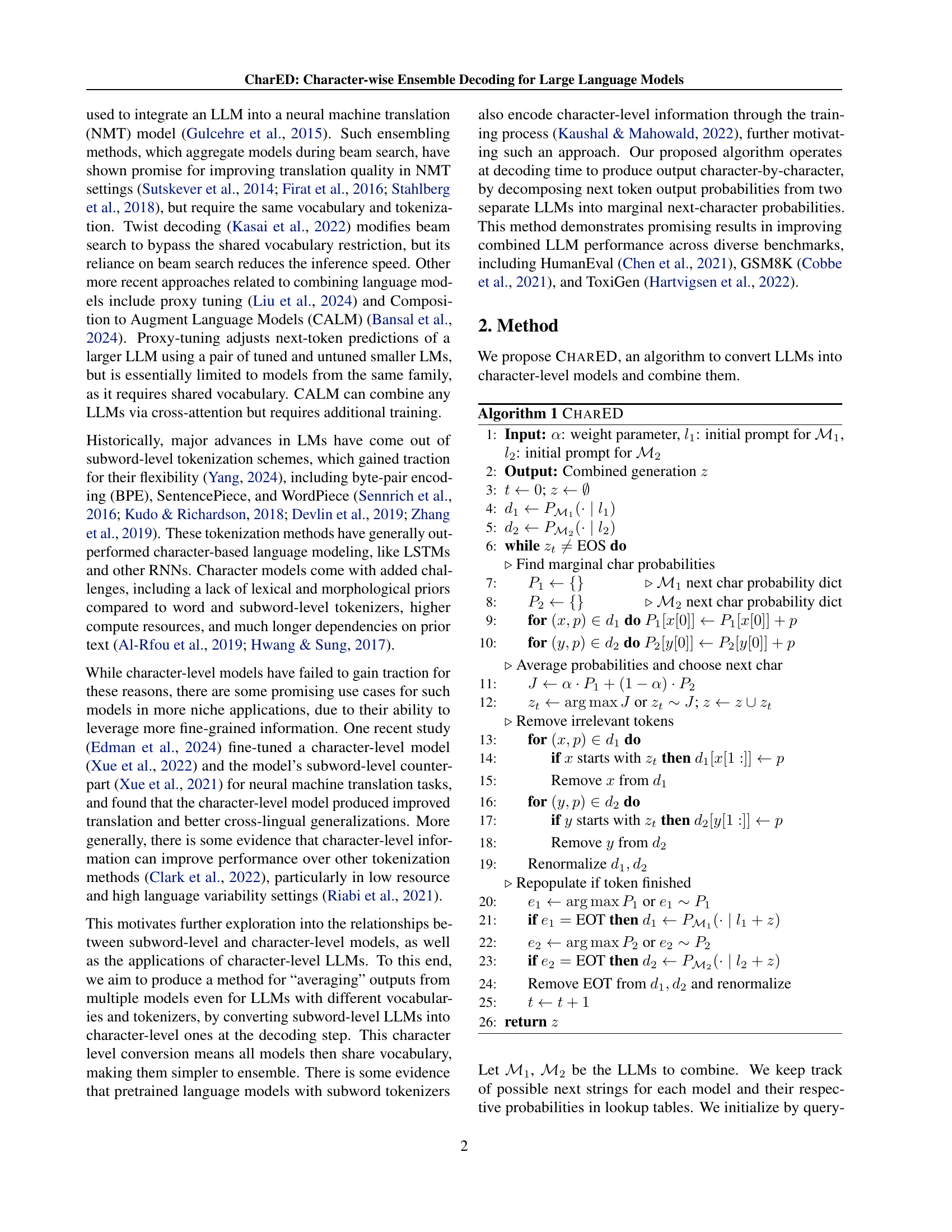 CharED: Character-wise Ensemble Decoding for Large Language Models - Figure