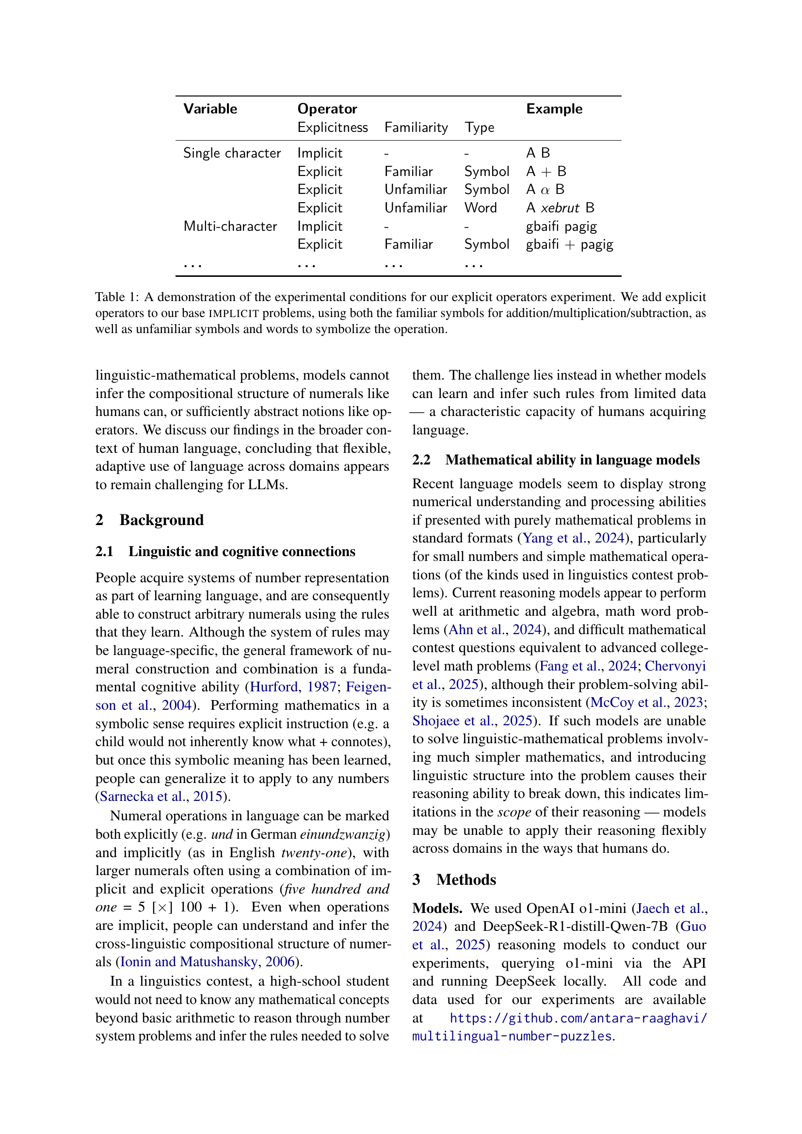 Investigating the interaction of linguistic and mathematical reasoning in language models using multilingual number puzzles - Figure