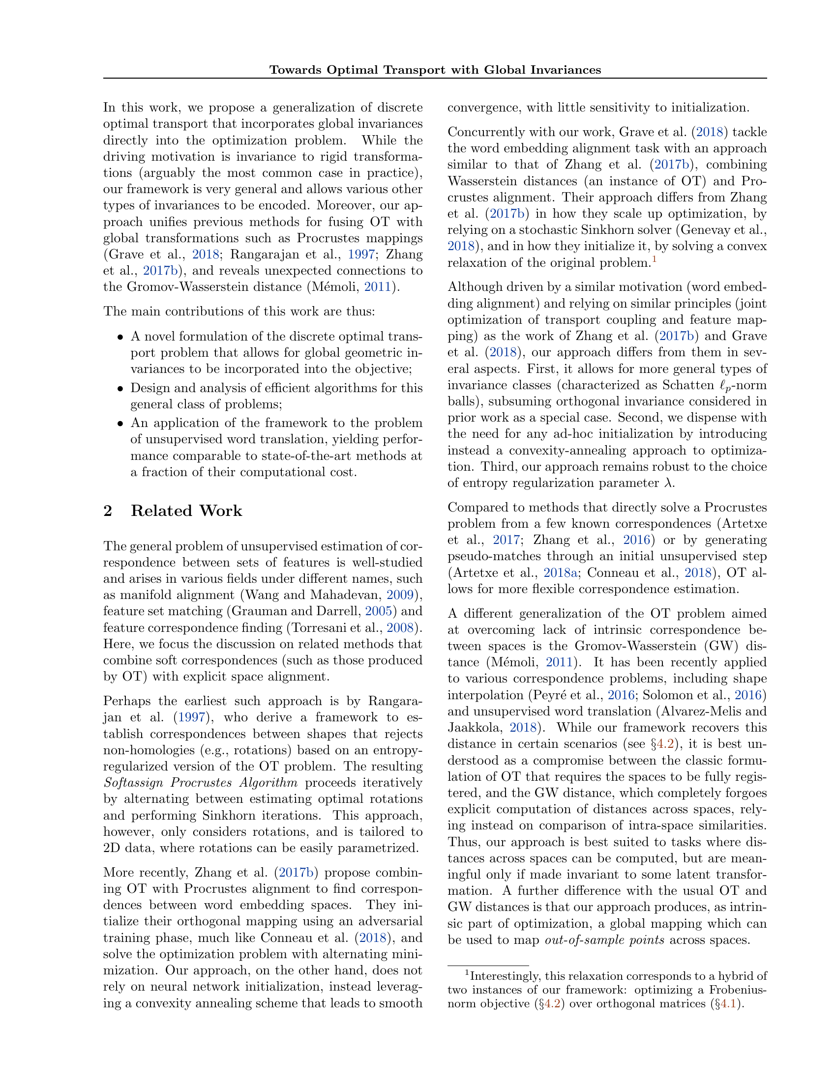 Towards Optimal Transport with Global Invariances - Figure